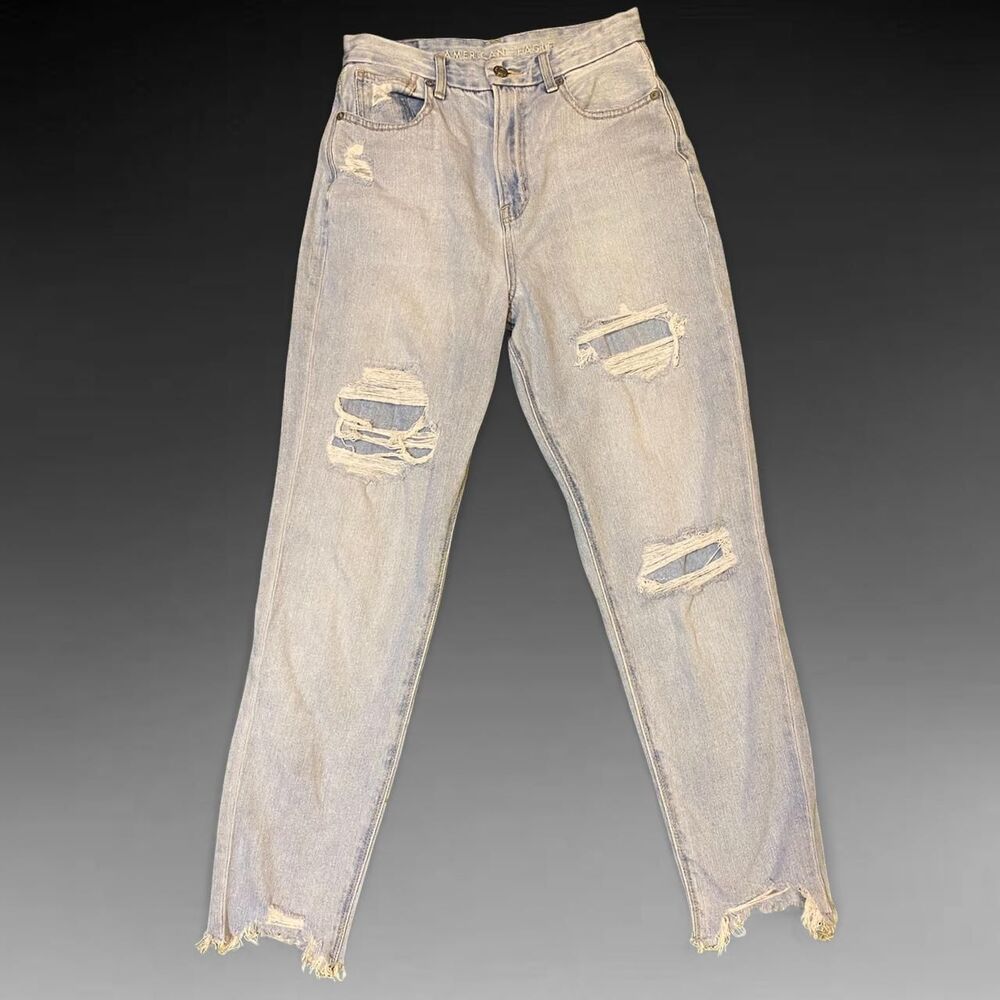 american eagle ripped mom jeans